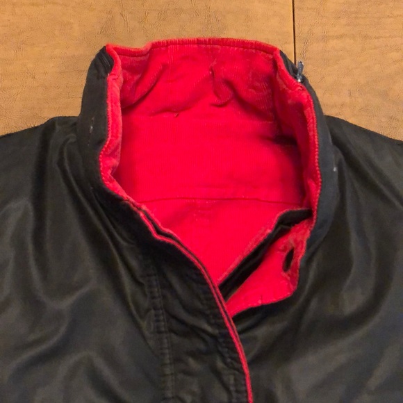 VTG Reversible Red & Black Snap Down Ski Vest M - Picture 7 of 8